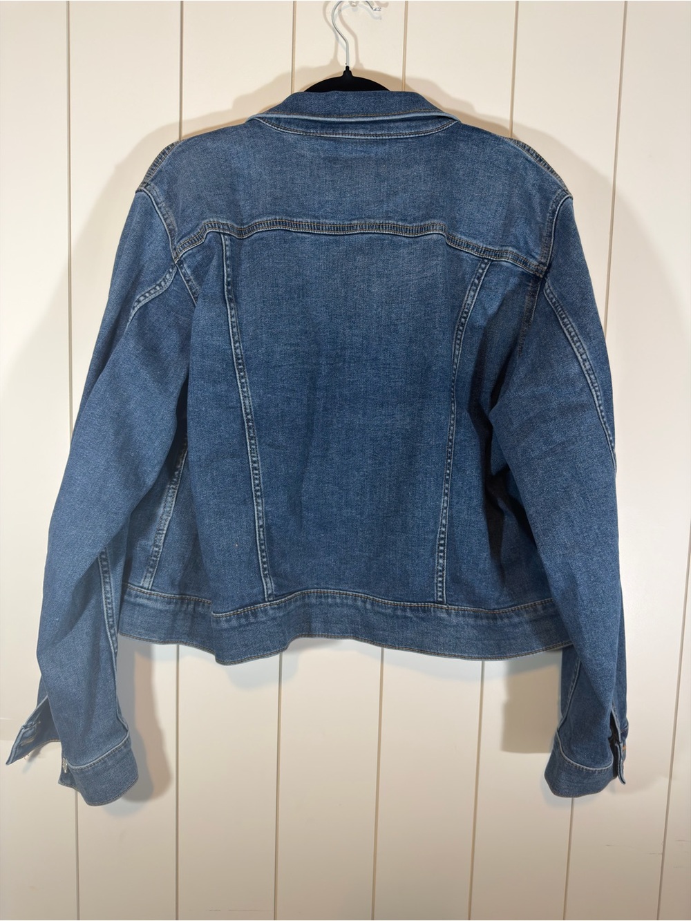 Calvin Klein Medium Blue Denim Trucker Jacket - Size XL - Picture 6 of 7